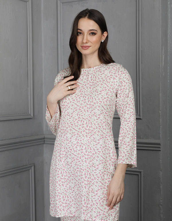 BAJU KURUNG PAHANG MODEN MADELEINE (PINK)